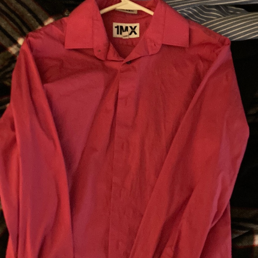 EXPRESS 1MX EXTRA SLIM FIT BUTTON UP SHIRT